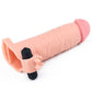 The flesh add 2 inches vibrating penis sleeve lays flat