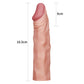 The size of the flesh add 2 inches x tender penis sleeve