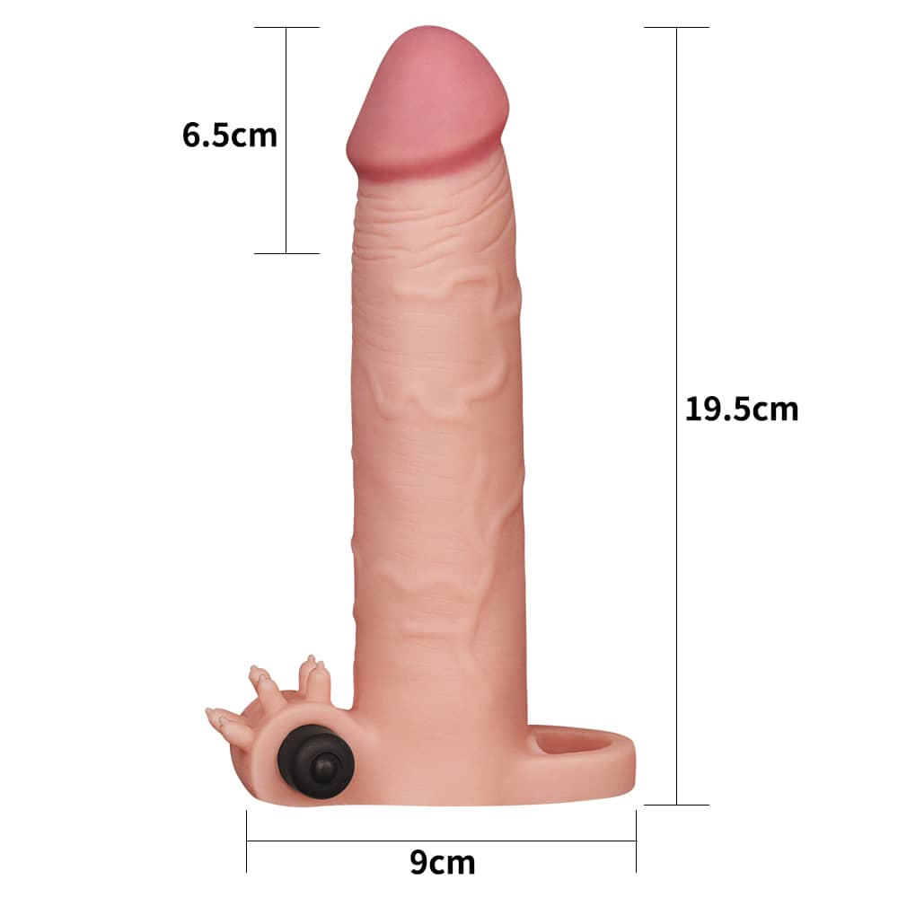 The size of the add 3 inches vibrating penis sleeve flesh 