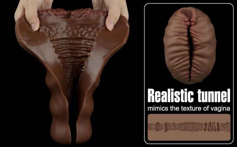 The highly detailed and ergonomically designed tunnel of the aliens pie male masturbator