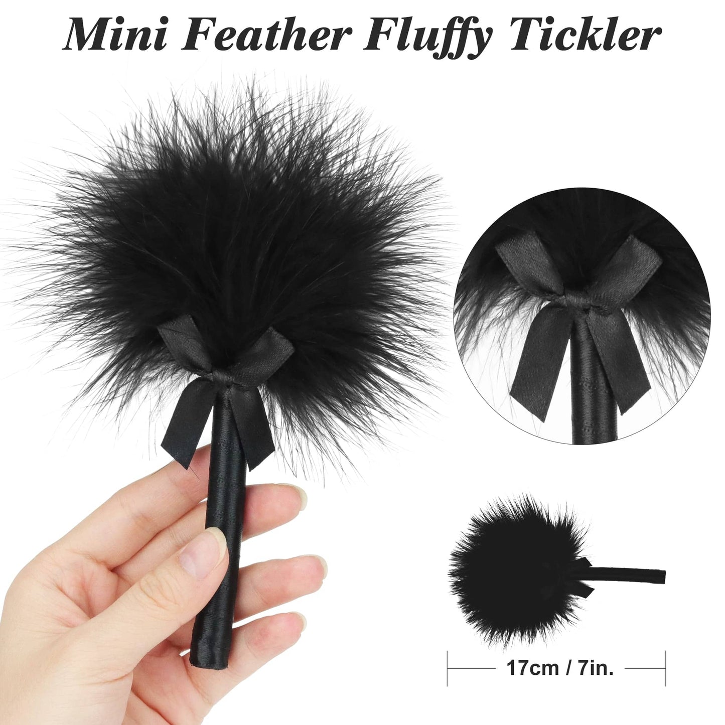 The size of the feather tickler of the bdsm bondage sets