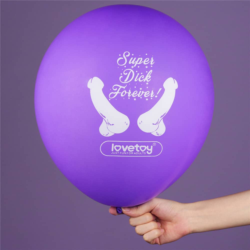 The purple bachelorette party ballons