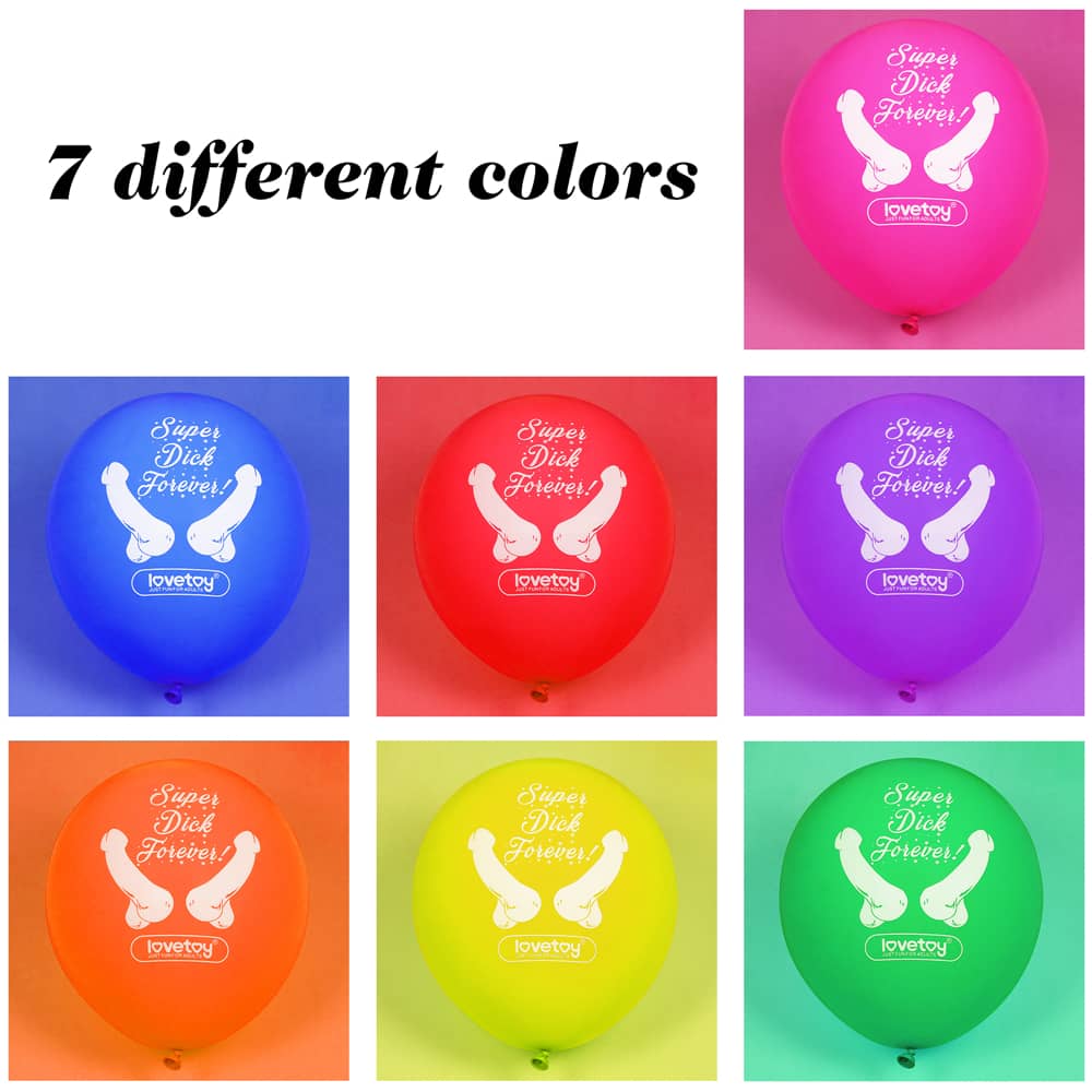 The bachelorette party ballons has 7 different colors