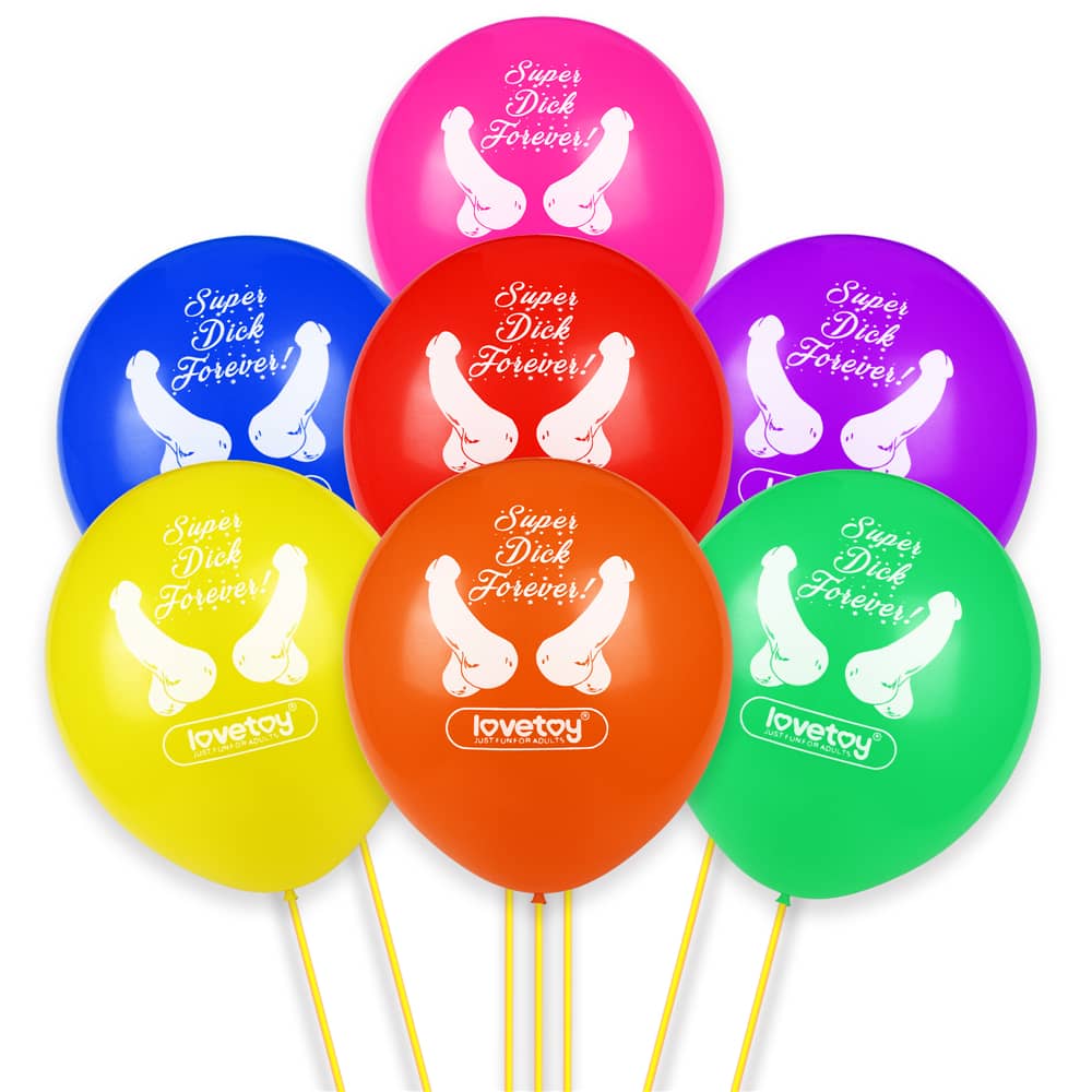 The 7 colors of the bachelorette party ballons