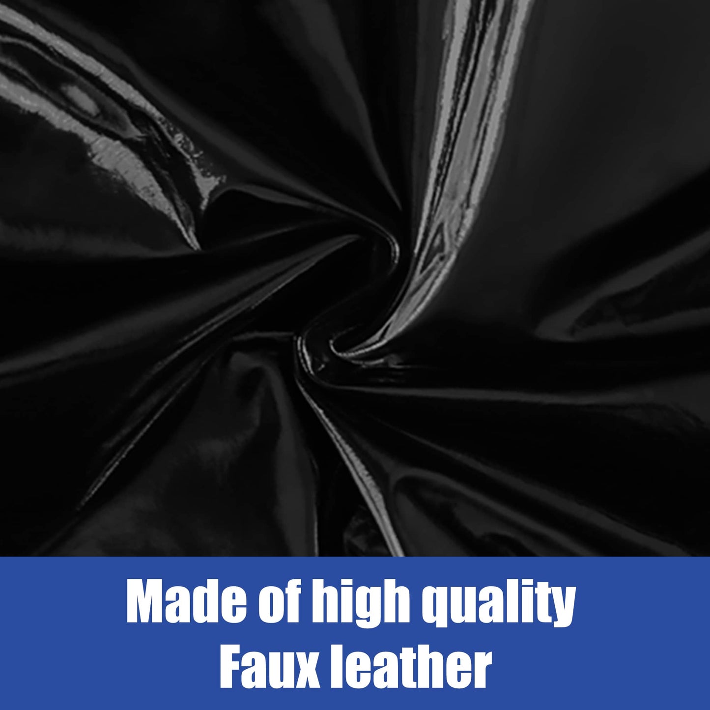The black faux leather strap on shorts are made of high quality faux leather