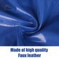 The blue faux leather strap on shorts are made of high quality faux leather