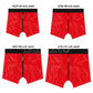 The size chart of the red chic strap on shorts 