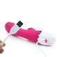 The pink rechargeable vibrator is rechargeable