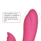 The pink rechargeable vibrator has 7 speeds & patterns vibrations