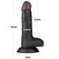 The size of the black dildo of the 7 inches black dildo easy strapon set