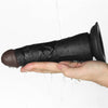 The dildo of the 7.5 inches black dildo easy strapon set is fully washable