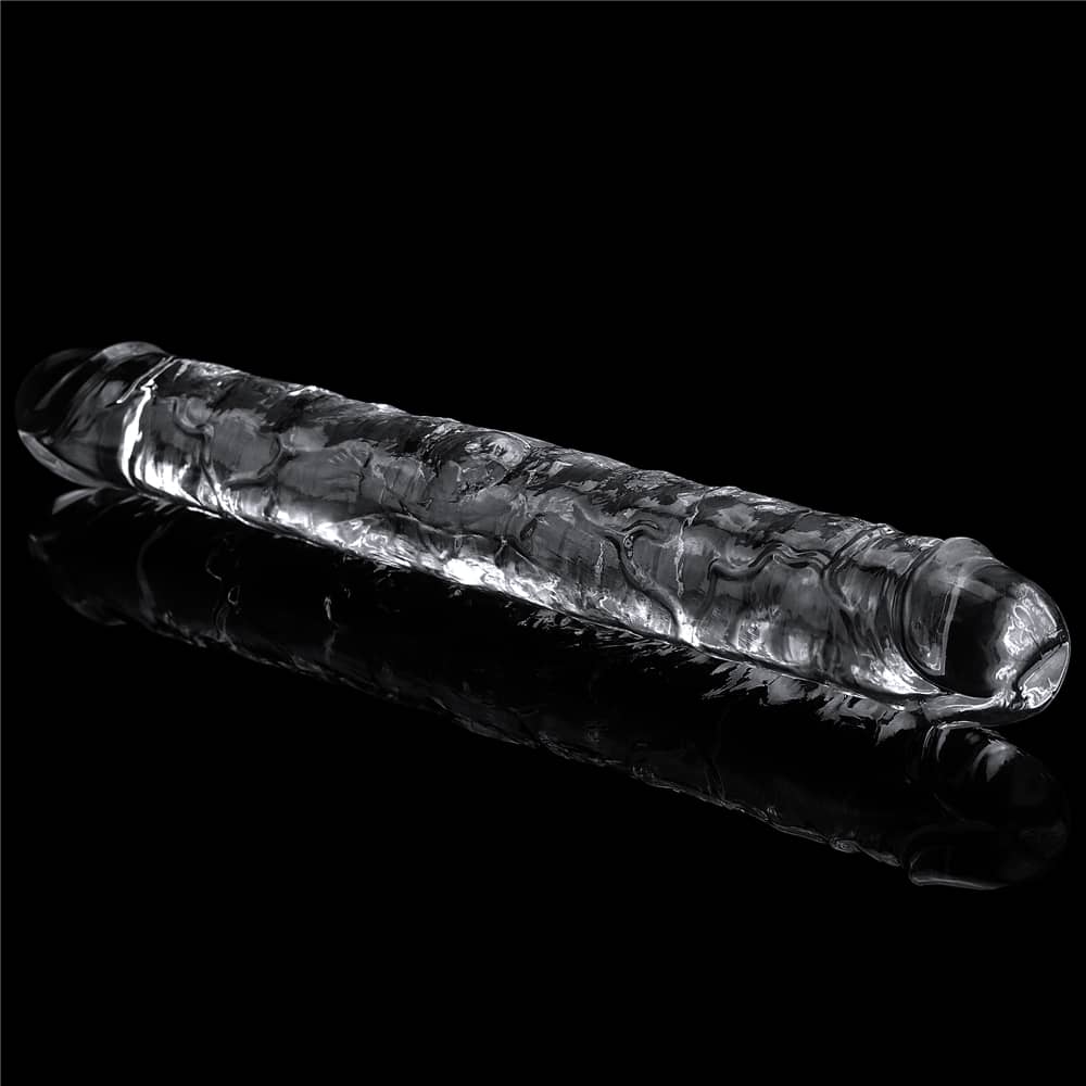The 12 inches flawless clear double dildo is sculpted for super realism