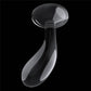 The 6 inches flawless clear prostate butt plug  can be easily attached to the glass
