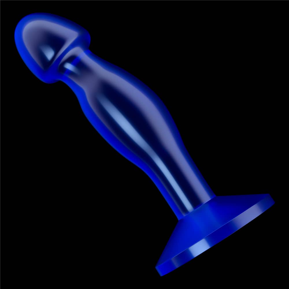 The 6.5 inches blue flawless clear prostate plug anal toy  is made of skin-safe TPE