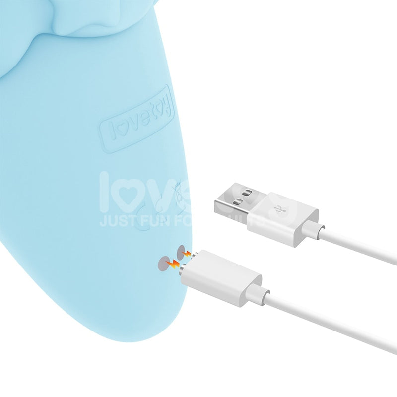 Flicker Rechargeable Vibrator - Light Blue