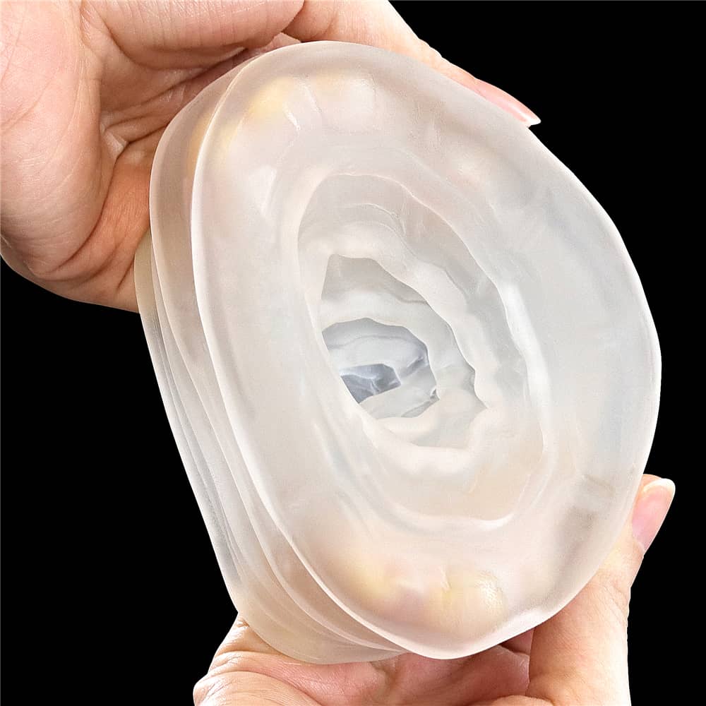 The soft and textured tunnel of the ripples giant egg grind masturbator