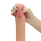 The bulging but soft head of the 8 inches ingen hollow strap on dildo