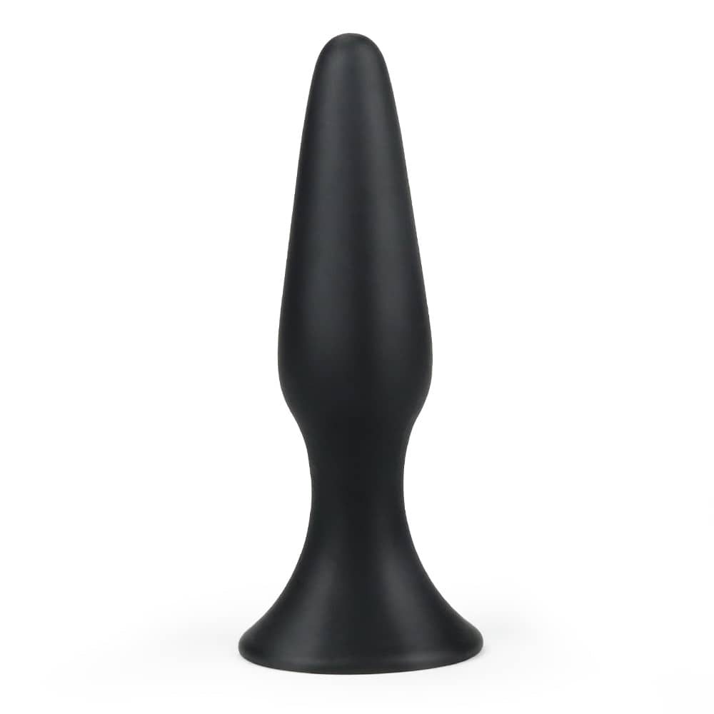 The lure me silicone anal plug s is upright