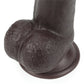 9.5'' Dark Brown Realistic Sliding Skin Soft Dildo