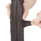 9.5'' Dark Brown Realistic Sliding Skin Soft Dildo