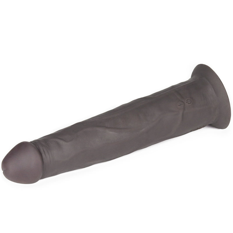 The entail body of the 9 inches dual layered silicone rotator black