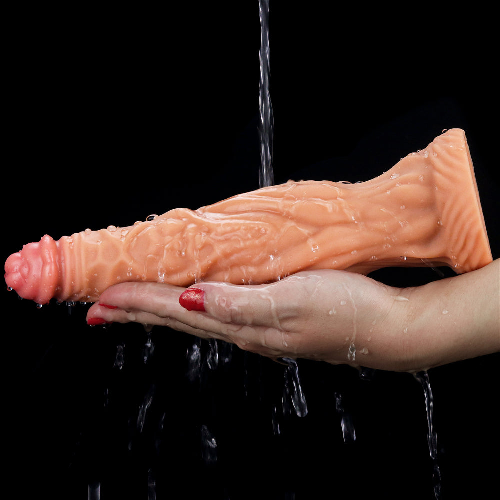 9.5'' Dual layered Platinum Silicone Cock - Flesh