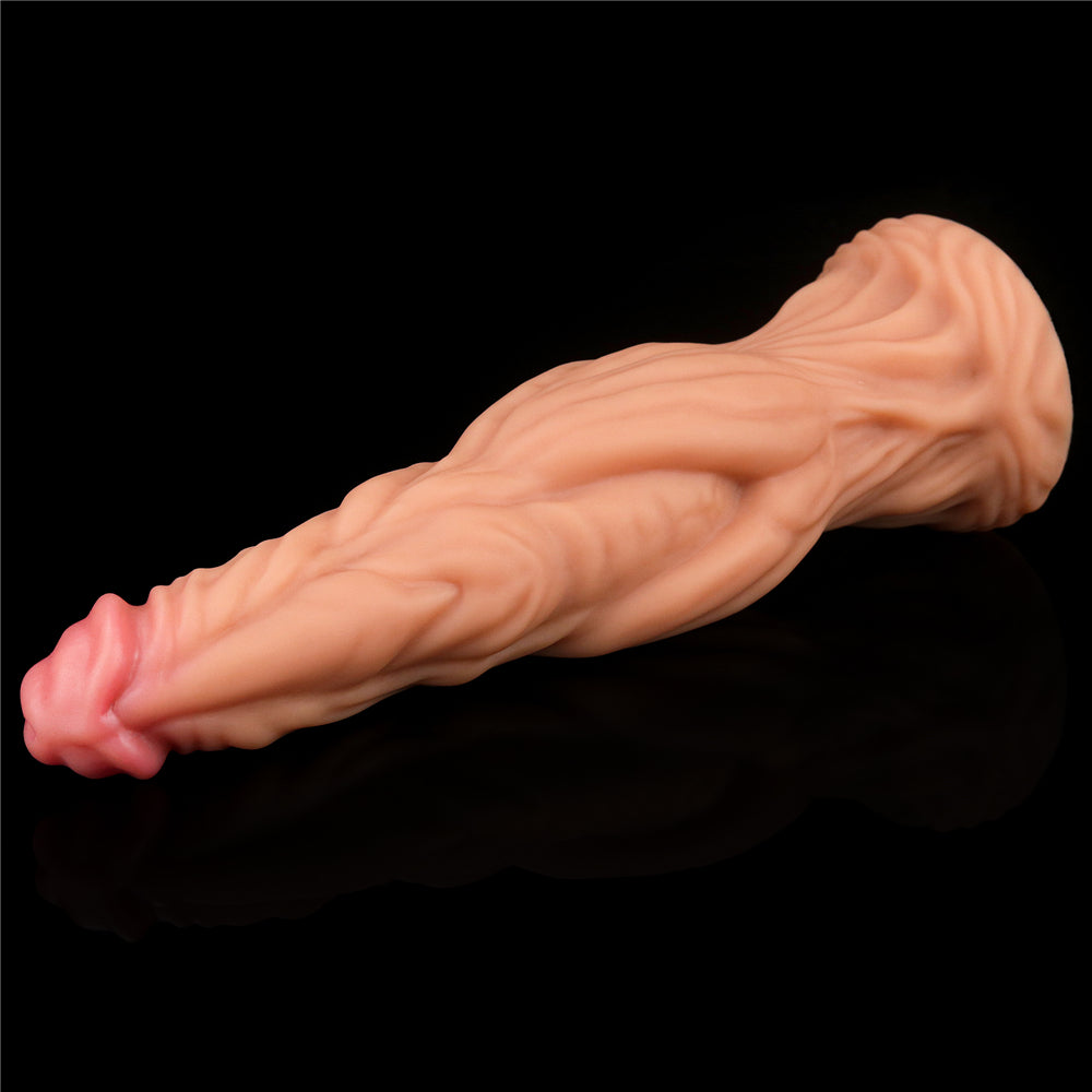 9.5'' Dual layered Platinum Silicone Cock - Flesh