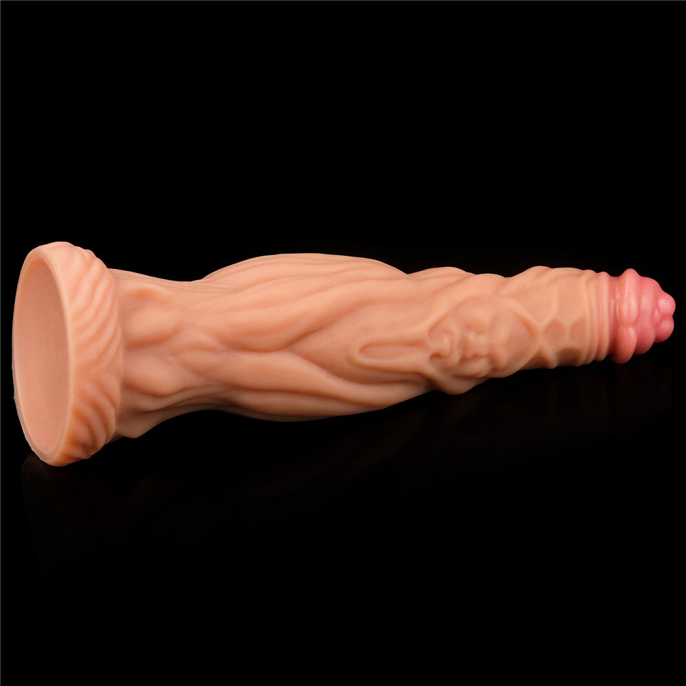 9.5'' Dual Density Platinum Silicone Cock - Flesh