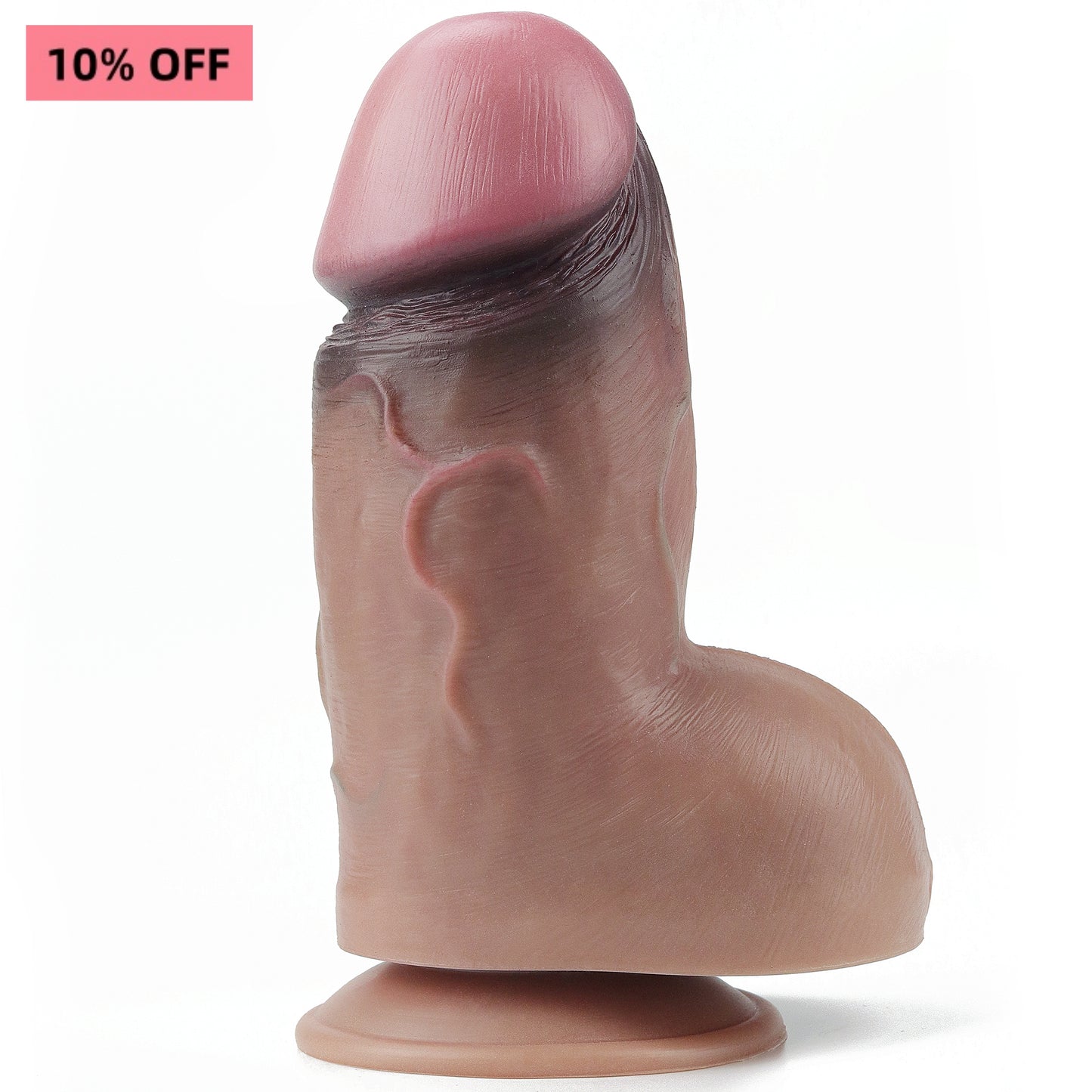 7'' Silicone Butt Plug Fat Dildo with Hyper-Realistic Veins