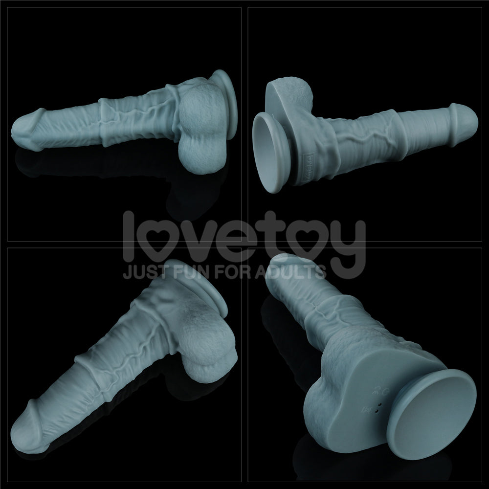 11'' Rechargeable Thrusting and Vibrating Silicone Dildo