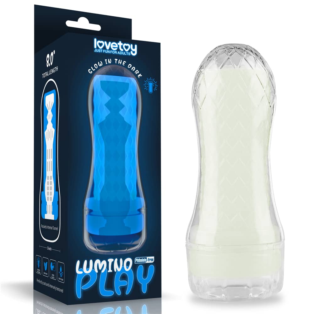 The packaging of the lumino pocketed masturbator