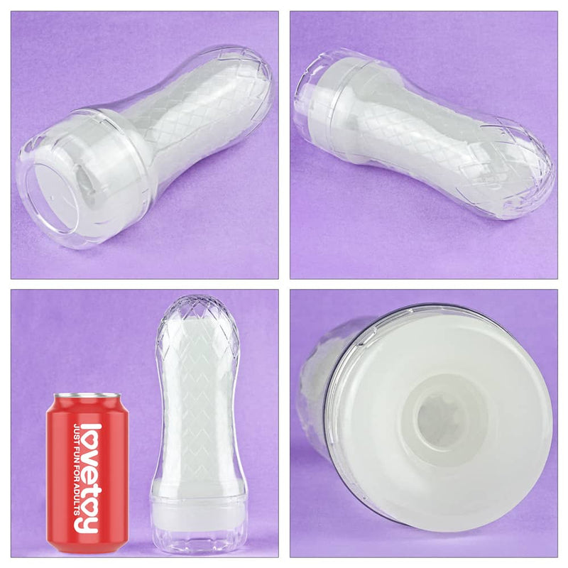 The details of the ribbed lumino play masturbator