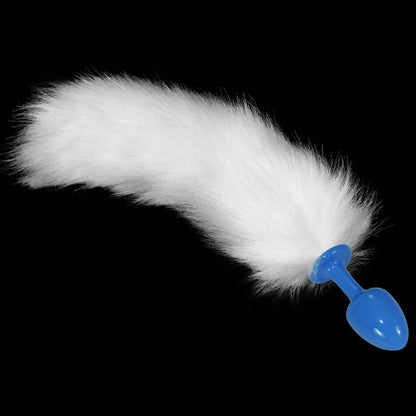 The white luxury metal anal tail