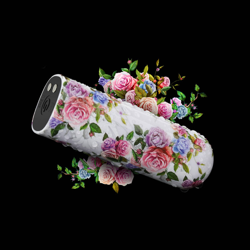 The floral pattern of the mini bullet aphrodite vibrator