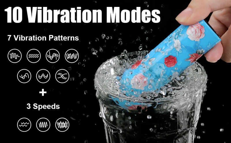 The mini bullet vibrator massager has 7 vibration patterns and 3 speeds