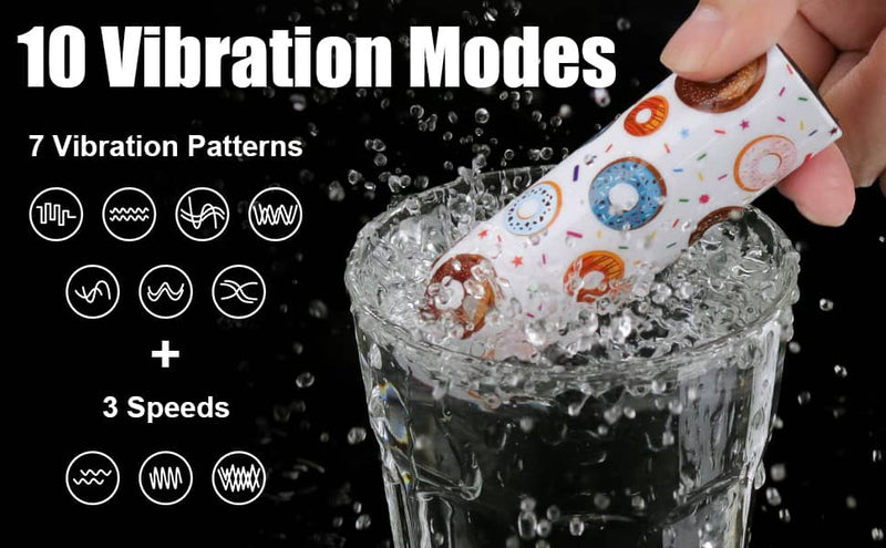 The rechargeable mini bullet vibrator has 7 vibration patterns and 3 speeds