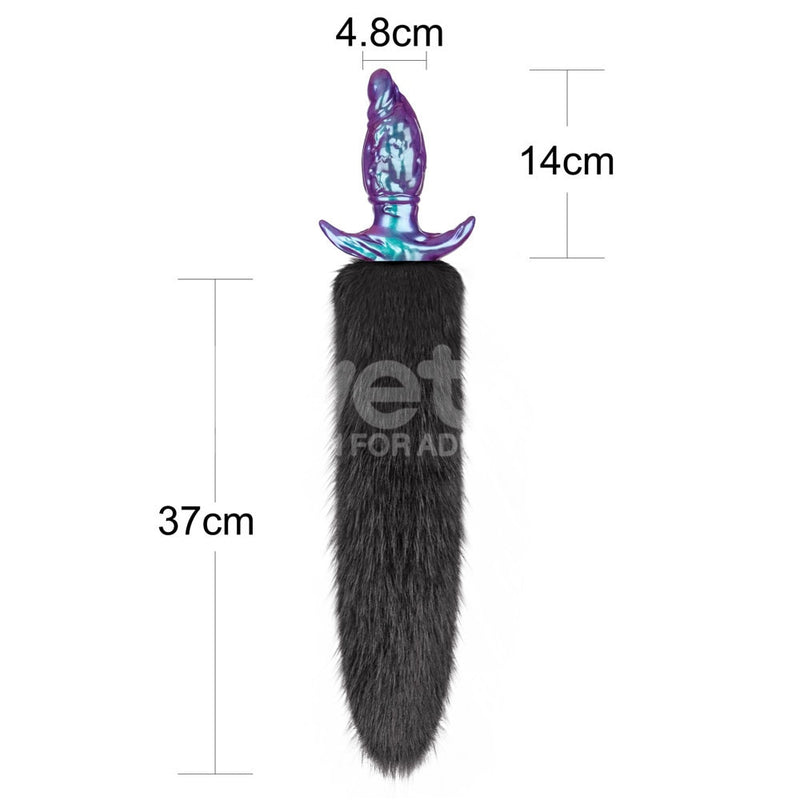 MystiTail Silicone Anal Plug with 14" Tail