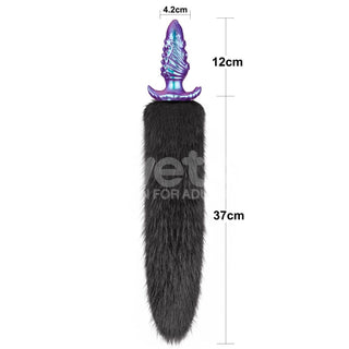 MystiTail Silicone Anal Plug with 14" Tail