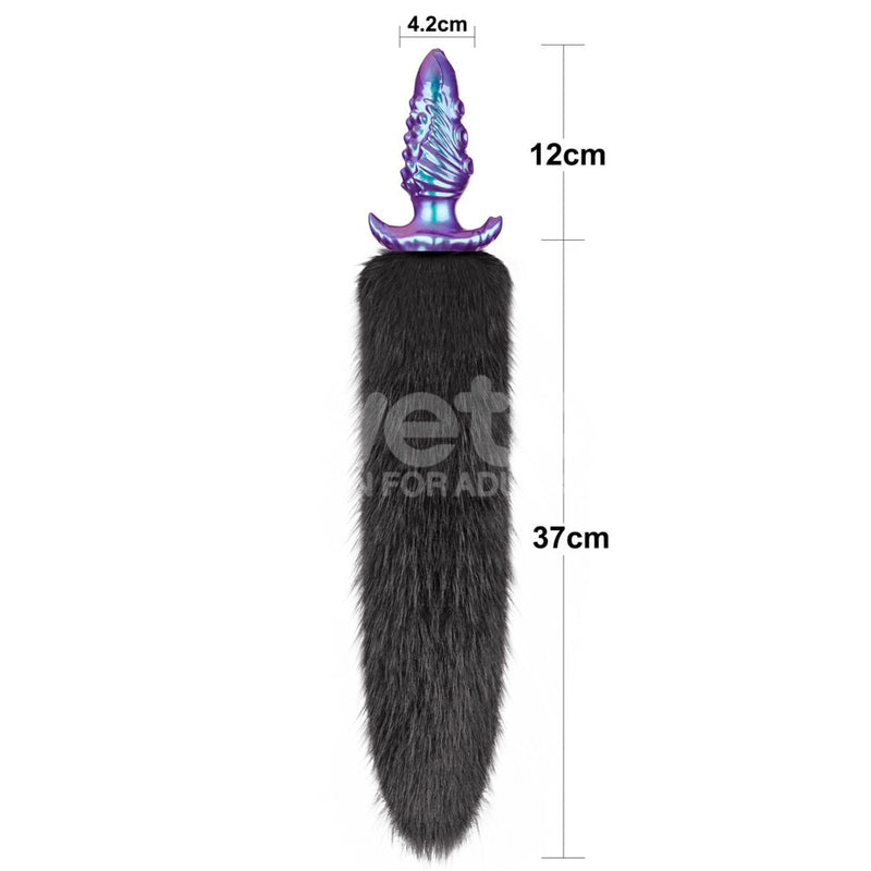 MystiTail Silicone Anal Plug with 14" Tail