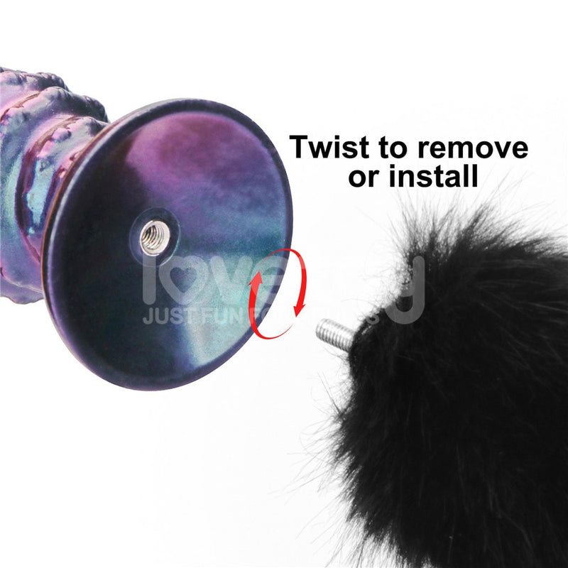 MystiTail Silicone Anal Plug with 14" Tail