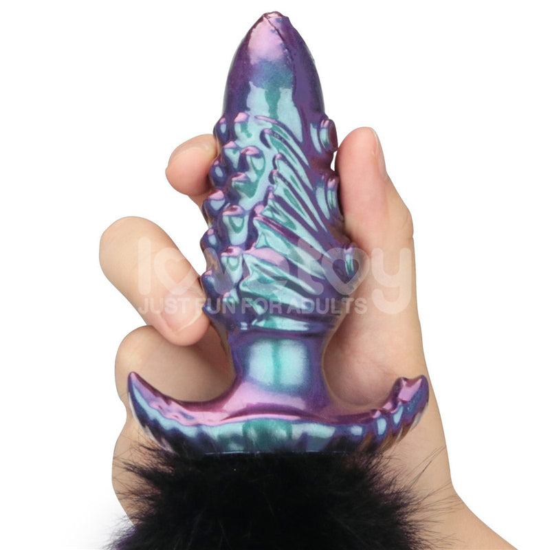 MystiTail Silicone Anal Plug with 14" Tail