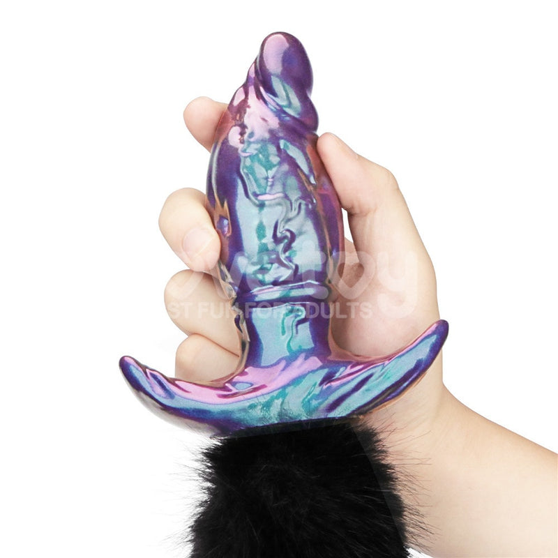 MystiTail Silicone Anal Plug with 14" Tail