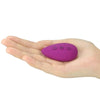 The remote control of the body safe remote control vibrator lays flat on the palm