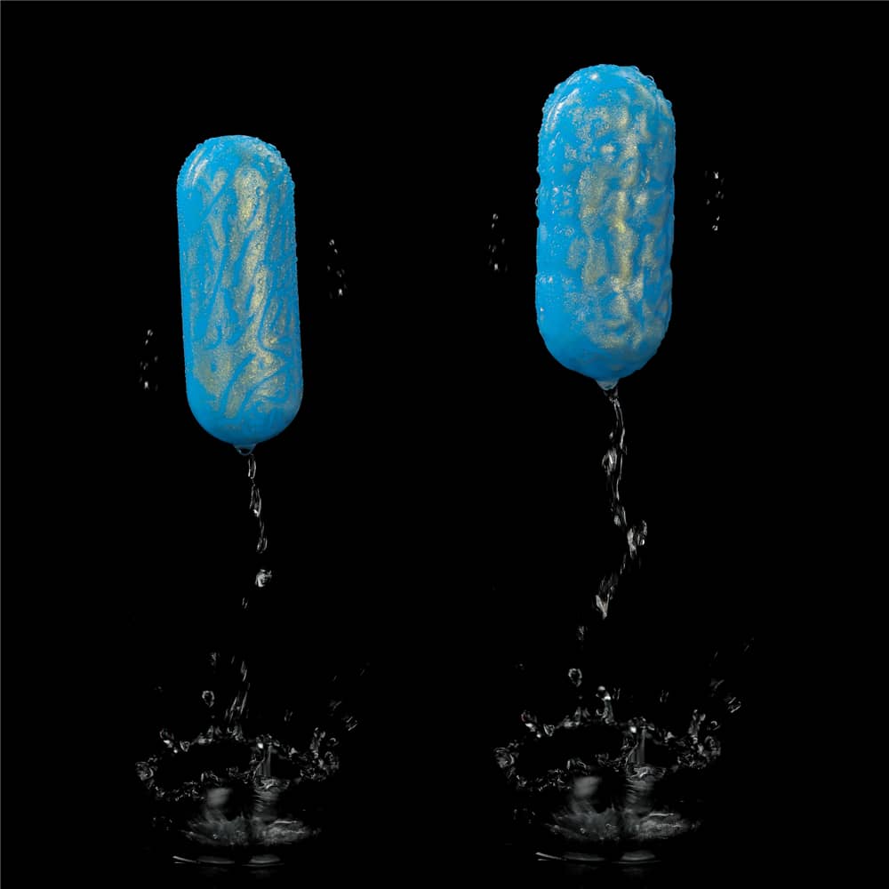 Two balls of the ocean toner egg set bounce on the water
