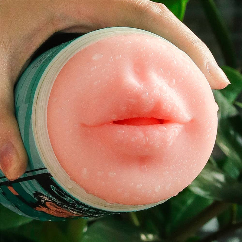 The mouth entrance of the pleasure brew masturbator pocket pussy