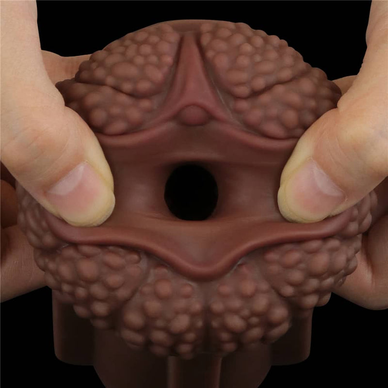 The details of the entrance of the pocket pussy pleasure brew masturbator