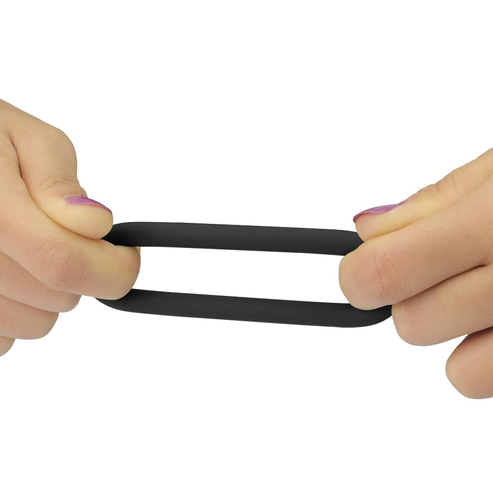 The black power plus soft silicone snug ring is ultra-stretchy