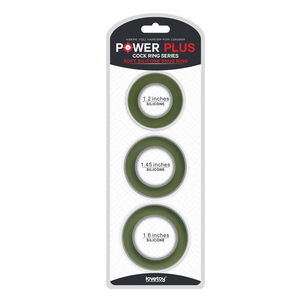 The packaging of the green power plus soft silicone snug ring