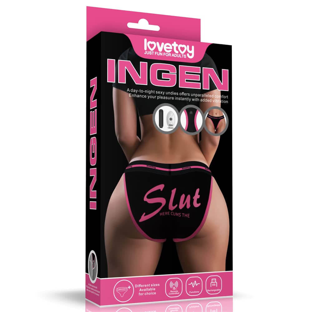 The packaging of the printed vibrating sexy panties