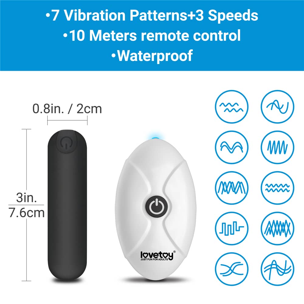 The vibrator of theblue printed vibrating sexy panties has 7 vibration patterns and 3 speeds